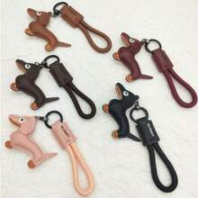 Pingente de couro de Dachshund, enfeite para bolsa de Dachshund, chaveiro de Dachshund, decoração para mochila, acessório de mochila de animal, pingente de desenho animado, acessório para cachorro, pingente fofo, enfeite para mochila, chaveiro de Dachshund, chaveiro da moda, chaveiro de desenho animado, chaveiro de animal