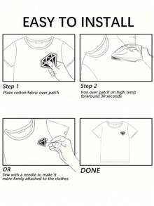 50pcs Random Pink Series Embroidered Iron-On Patches, DIY Clothing Accessories, Hats, Dresses, Cartoon Embroidered Appliques - Multicolor - View 4