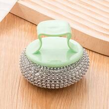 12 PIEZAS Almohadillas de Fregado de PET, Bolas de Limpieza con Mangos Ergonómicos. Almohadillas Limpiadoras sin Rayar para Ollas, Fácil de Limpiar, Sin Rayones ni Residuos. Almohadillas de Limpieza de Cocina, Cepillo de Plástico y Metal Duradero para Ollas, Sartenes, Utensilios Antiadherentes - Estropajo Reutilizable, Cuidado de Utensilios Antiadherentes, Cepillo para Ollas, Fregado Sin Rayar, Diseño Duradero, Cepillo Duradero, Cepillo de Limpieza de Cocina, Para Entusiastas de la Cocina. - Multicolor - Ver 12