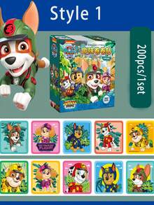 200pcs/Set Paw Patrol Cartoon Cute Decorative Stickers, Waterproof Stationery, Skateboard, Water Cup Stickers, Suitable As Gifts For Family, Friends, And Lovers For Various Holidays - Multicolor - View 13