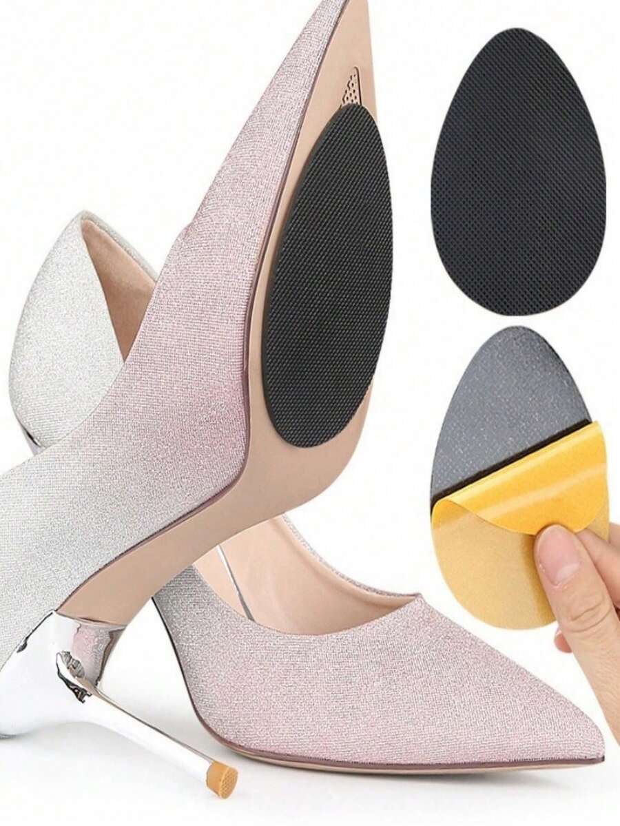 1/2/4/10 Pairs Anti-Slip Shoe Pads, Wear Resistant Gum Sole Heel Protectors, High Heels Cushioning Pads, Suitable For Women Sandals, Pumps, Boots, Back To School Supplies, Outdoor, Sport, Travel, Household, Office, School - Multicolor - View 1