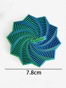 3D Printed 10cm Sensory Extender With Handle, Hypnotic Visual And Stress Relief Toy, Provides Satisfying Visual Experience, Office Stress Relief Toy, New Year Gift - Multicolor - View 13