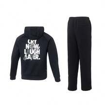 Nike Men's Tracksuit: Hooded Sweatshirt + Knitted Trousers. Loose, Comfortable, Fleece-Lined Hooded Sweatshirt; Simple, Soft, And Casual Fleece-Lined Knitted Trousers.