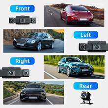 Vavupo 4通道1080P行车记录仪：这款全视角车载DVR涵盖前/左/右/后方，配备180°/270°可旋转镜头，可实现全面区域监控，从而提高驾驶安全性。 - 4 Channels Dash Camera - 查看 4