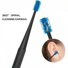 Soft Silicone Ear Pick Double-Ended Earpick Ear Wax Curette Remover Ear Cleaner Spoon Spiral Ear Clean Tool - 1pc Random - 查看 2