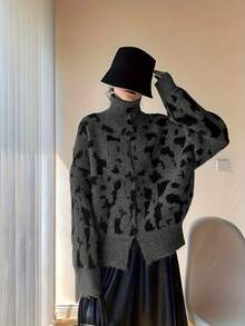 Women Cardigans - Dark Grey - View 1