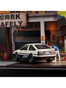 C C A 1:64 Alloy Car Model Simulation Racing Car Collection With Acrylic Cover + Base, Small-Scale Car , ,  Gifts For Boys - 1:64 Toyota AE86 - View 7