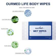Extra Large 8 X 10 Thick Aloe Shower Wipes For Adults - Rinse-Free Body Cleansing Wipes Ideal For Elderly Care Camping Hiking Gym And Travel Use No Rinse Needed Unscented 24 Count - 無香型 - 查看 2