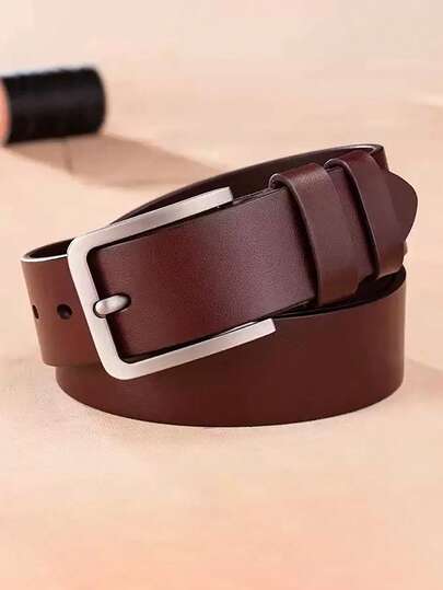 1件复古扣环腰带，适合青少年男孩，休闲百搭，可搭配牛仔裤