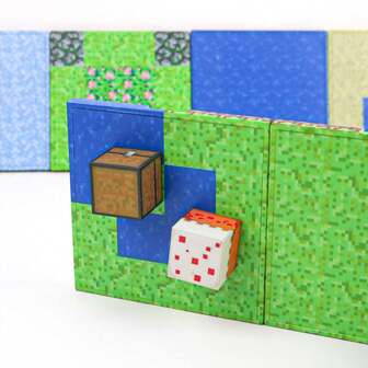 Recargas magnéticas de zócalo de colores, juego de construcción magnética de escenas mundiales DIY, regalo perfecto de Navidad y Halloween para amantes de los juegos mayores de 6 años, niños y niñas