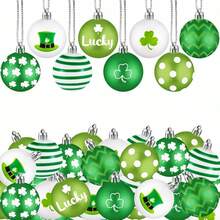 Decoración navideña irlandesa, adorno colgante de árbol verde plano 2D, decoración del hogar, arte artesanal, regalo - Verde - Ver 4