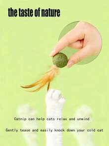 كرات نبات القطط المخدر، ألعاب ريش للقطط، علاج القطط، تنظيف الأسنان، ألعاب نبات القطط المخدر، وسائل ترفيه ذاتي، أدوات تخفيف الضغط، كرات نبات القطط المخدر - متعدد الألوان - مشاهدة 6