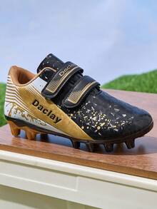 儿童足球鞋/足球鞋，男女童带钉运动鞋 - 金色 - 查看 2