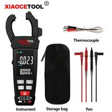 XIAOCETOOL 全自动钳形电流表，非接触式电压检测，39.8mm 大钳口设计，易于操作，可检测多种绕组电流，智能防烧毁，高精度低误差，专业电工测试工具