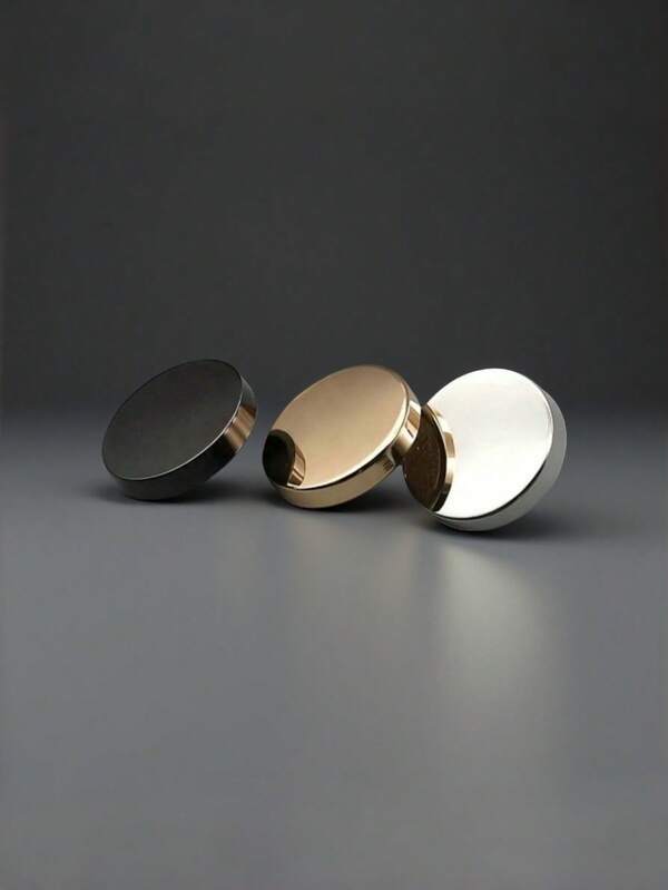 10pcs/Set Round Metal Buttons, Handmade Simple Design Clothing Accessories Suitable For Shirts, Dresses, Coats, Jackets, Shirts, Versatile Round Buttons For Men And Women