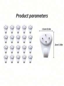 10个隐形塑料墙钩，无痕墙面挂钩，相框悬挂套装，无缝收纳悬挂，适用于相框、艺术品、圣诞装饰品、节日花环、墙面收纳，适用于家庭、办公室、宿舍，适合成人、租房者、房主和艺术爱好者。 - 白色 - 查看 2