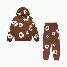 Denim Tears Cotton Wreath Sweatpants & Hoodie Set | Loose Drop Shoulder Sweatshirt, High-End Cotton Urban Street Style For Men & Women - 查看 1