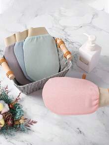4pcs/1pc Bath Exfoliating Gloves, Strong Scrubbing Washcloth For Men And Women, Skin-Friendly Body Exfoliator - Multicolor - View 5