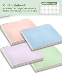 1 cuốn sổ tay rời vuông tối giản, 60 tờ giấy, sổ nhật ký rời vuông tối giản, sổ tay lật dùng hàng ngày tại văn phòng, có trang đục lỗ, giấy có thể tháo rời, có ba tùy chọn: Ngang, Vuông và Trống (Yêu cầu tự lắp ráp) - Lưới - Xem 9