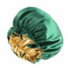 Discover Premium Reversible Double Layer Silk Satin Sleeping Bonnets Designed For Hair Protection, Moisture Retention, And All-Night Comfort. Keep Your Hair Healthy And Frizz-Free-Pink - 酒紅 - 查看 7