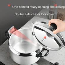 High Pressure Aluminum Alloy Pot, Large Capacity Soup Pot, Multi-Function Stew Pot, Suitable For Gas Stove, Anti-Explosion Pressure Cooker