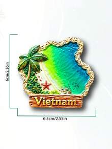 1pc Thailand & Vietnam 3D Fridge Magnet, Travel Souvenir Home Decor Refrigerator Magnet - Multicolor - View 7