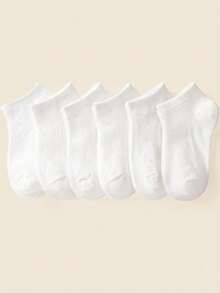 20 Pairs/Set White Children's Socks, Breathable, Comfortable, Versatile And Suitable For School, Including Ankle Socks - White - View 32