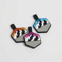 8pcs Set Customizable Silicone Quiet Dog Tag, Deeply Engraved, Durable & Silent, Silicone Material, Can Print Pet Name, Address, Contact Info, Waterproof & Wear-Resistant - Multicolor - View 5