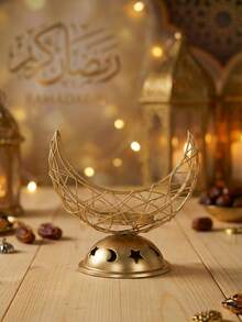 1 قطعة/مجموعة حامل شمعة نصف دائري من المعدن الأسود/فانوس رمضان/حامل شمعة/حامل شمعة زجاجي مقاوم للرياح، مناسب للديكور المنزلي اليومي، مثل زاوية المكتب - الذهبي - مشاهدة 12