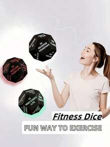 12面励志健身骰子，运动滚轮 - 有趣的健身配件，适用于家庭健身、有氧运动、瑜伽 - 也适用于健身房、健身课程 - 彩色 - 查看 5