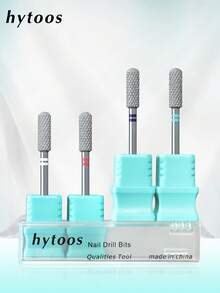 hytoos 钻石切割专业美甲钻头，镀铬圆顶筒形角质层钻头，适用于美甲钻头，可清洁死皮，作为美甲准备工具 - 彩色 - 查看 2