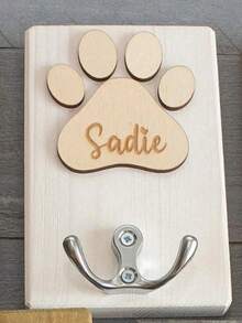 Personalized Wooden Dog Leash Hanger, Dog Leash Storage Rack, Handmade Dog Tag, Dog Leash Holder, Wooden Sign, Holiday Calendar