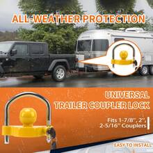 JCSP Aluminum Alloy U-Shaped Trailer Towing Coupling Lock, Suitable For Connecting Cars And RVs - Multicolor - View 8