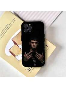 Funda de teléfono A- Rapper compatible con 17,16,15,14,13,12,Pro,Max,Plus,E,SE4,Air,Mini, cubierta suave negra, funda compatible con funda  17 pro max, funda  17 pro, funda  17, funda  16, funda  16 pro max, funda  15. - Z3 - Ver 2