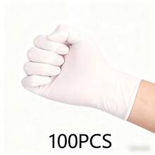 50/100 Pieces Of White Disposable Nitrile Gloves - Latex-Free, Durable, Suitable For Kitchen, Cleaning, Hair Dyeing, And DIY Crafts - White - View 20