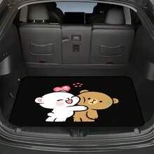 1pc Cute Bear Print Car Trunk Mat, Vehicle Floor Mat, Women's Car Mat, Car Protective Mat, Anti-Slip Car Mat, Car Pet Mat, Suitable For Most Car Models, Car Interior Accessories, Car Interior, Essential Car Accessory For Women - Multicolor - View 12