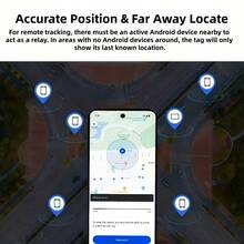 RSH 智慧藍牙防丟追蹤器 4 入組,相容 Android Find My Device App,即時網路定位尋找器,鑰匙、背包、手提包、行李箱、錢包用小型物品定位器,附保護鑰匙圈蓋 - HITag-G-4pcs - 查看 7