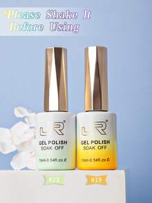 JR 6件套16毫升凝胶指甲油套装，包含猫眼红、粉色、裸色凝胶指甲油，UV/LED可卸指甲油，居家DIY礼品 - 彩色 - 查看 3