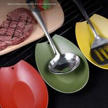 不锈钢勺托，耐热勺架，餐具放置垫，适用于汤勺、火锅勺、毛巾、盘子 - 銀色 - 查看 3