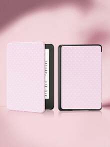 1pc Cute Light Pink Polka Dot Aesthetic Design Protective Case Suitable For Kindle 2024, Kobo, Kindle NK 11/Kindle Kids Edition/Kindle Paperwhite 5, E-Book Reader Cover With Auto Wake/Sleep Function, Lightweight And Convenient, Perfect Fit To Protect Your Reading Device - Multicolor - View 4