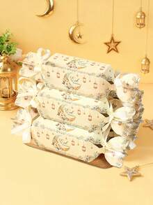 6pcs Eid Mubarak Gift Box, White Black Gold Eid Rmadan Gifts Packaging Boxes, Eid Mubarak Gift Goodie Bags, Eid Ramadan Mubarak Party Favors Bags, Ramadan Lantern Floral Moon Pattern, Muslim Festival Ramadan Eid Gift Ideas Boxes, Eid Ramadan Kareem Party Gift Wrapping Supplies, Eid Mubarak Decorations, Ramadan Decorations, Eid Decor, Rmadan Eid Party Supplies,Ramadan Kareem Table Decoration For Home - Ramadan - View 8