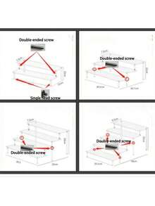1pc Transparent Acrylic Multi-Tier Tiered Display Rack, Versatile Acrylic Tiered Display Stand For Figurines, Perfumes And Cosmetics - Clear - View 12