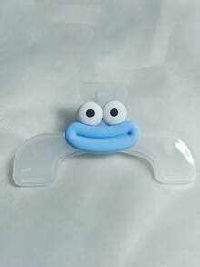 1pc Transparent Cartoon Big Mouth Fixed Reading Clip, Portable Fixed Book Anti Flip Clip, Student Storage Material Clip, Food Storage Packaging Clip, Study Supplies, Multi-Functional Thick Roll Holder, Anti-Slip Fixed Book Holder, Cute Desk Accessory, Suitable For Students To Use