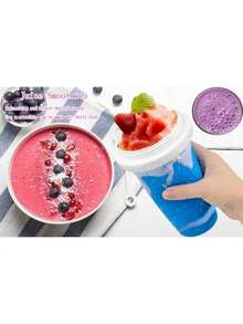 400ML Smoothie Cups Double Silicone Pinch Cups Summer Thirst  Ice Maker Cups - Ideal For Cold Beverages - 彩色 - 查看 7