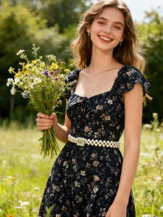 1pc 2025 Autumn New Handmade Custom Crystal & Rhinestone Embellished Wedding Belt, Minimalist Women's Waist Sash For Wedding, Party, Banquet