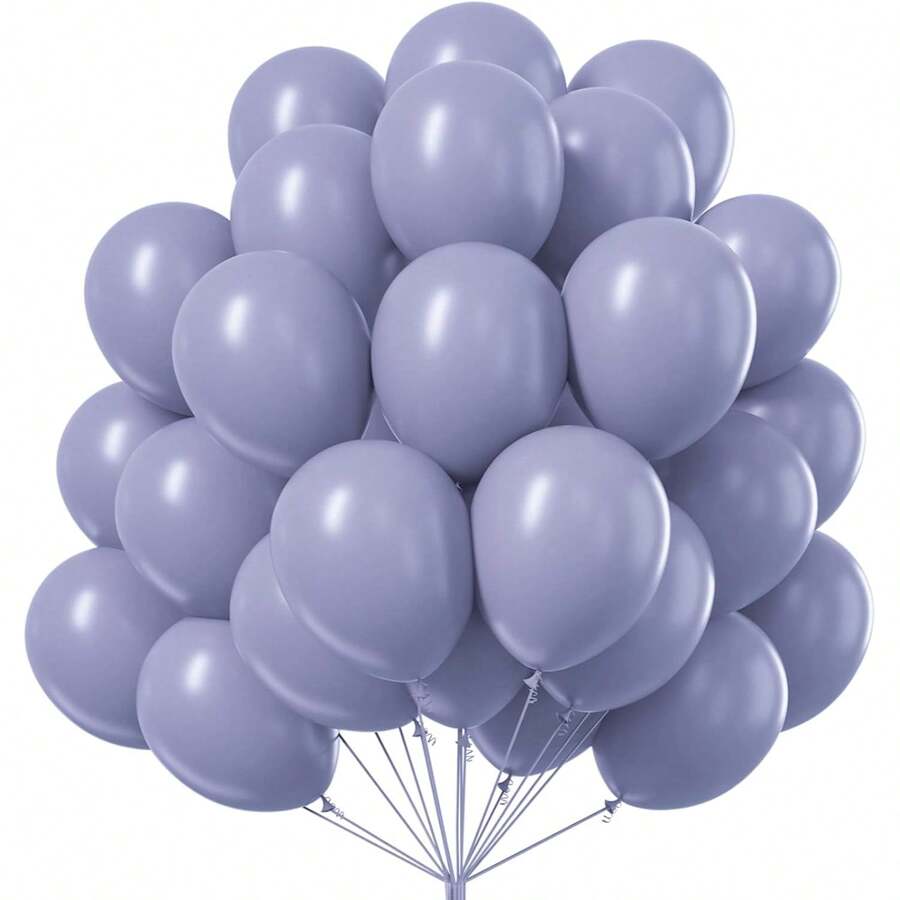 10/20/30/40/50 Peças Balões Azul Cinza de Látex Grosso de 18/12/10/5 Polegadas, Adequados para Decoração em Cerimônias de Formatura, Casamentos, Aniversários e Festas de Aniversário