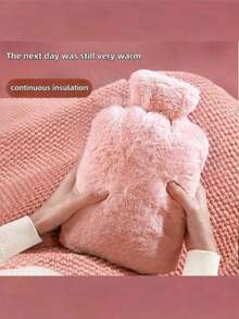 1个500毫升-1000毫升-2000毫升高密度PVC热水袋，可重复灌装，用于暖手和热敷，防爆设计，柔软绒面，可重复灌装热水袋，持久保温，大容量PVC暖手宝，螺旋盖灌装，防漏，热水袋，水袋，方便取用热水，药膏 - 彩色 - 查看 9