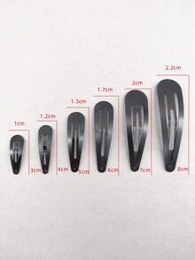 10/30/100pcs Women All-Match Simple Casual Hair Clips, Head Accessories, Hair Accessories For Women - Black - View 10