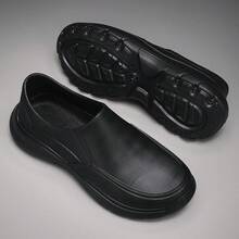 Zapatos antideslizantes y resistentes al agua con suela blanda y diseño minimalista para chef - Negro - Ver 17