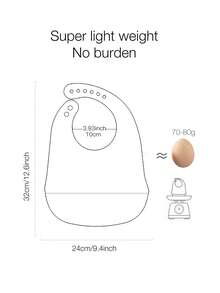 1pc/2pcs Customized Baby Bibs, Adjustable, Dirt-Resistant, Leak-Proof Silicone Bibs, Available In Butterfly, Dinosaur, Bow, Rabbit, Heart Patterns, Soft & Reusable, Suitable For Boys And Girls, Personalized Gift - Multicolor - View 10